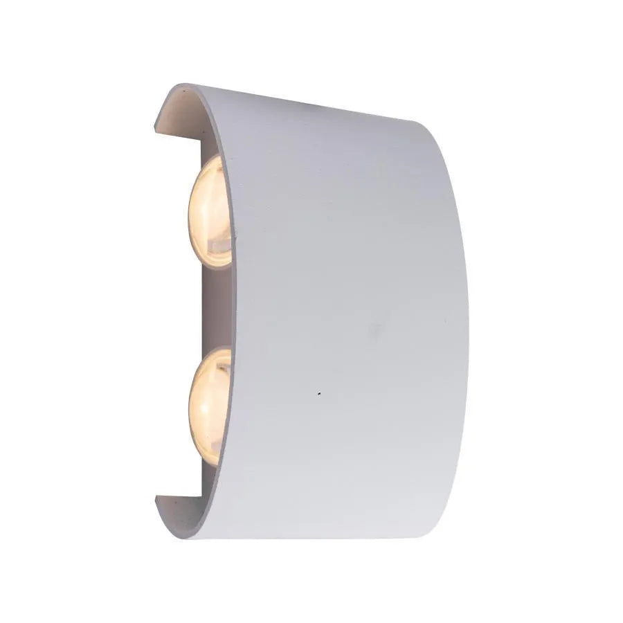 Applique LED Fantas Extérieure et Intérieure, 4 Sources x 1W, IP65, Métallique, Blanc, 3000K