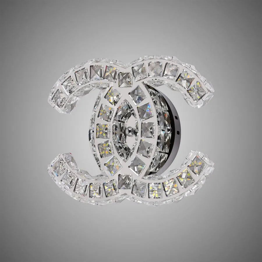 Applique LED avec cristal YANIRA 28W, Lumière Froid/Chaud/Neutre, Chrome Brillant
