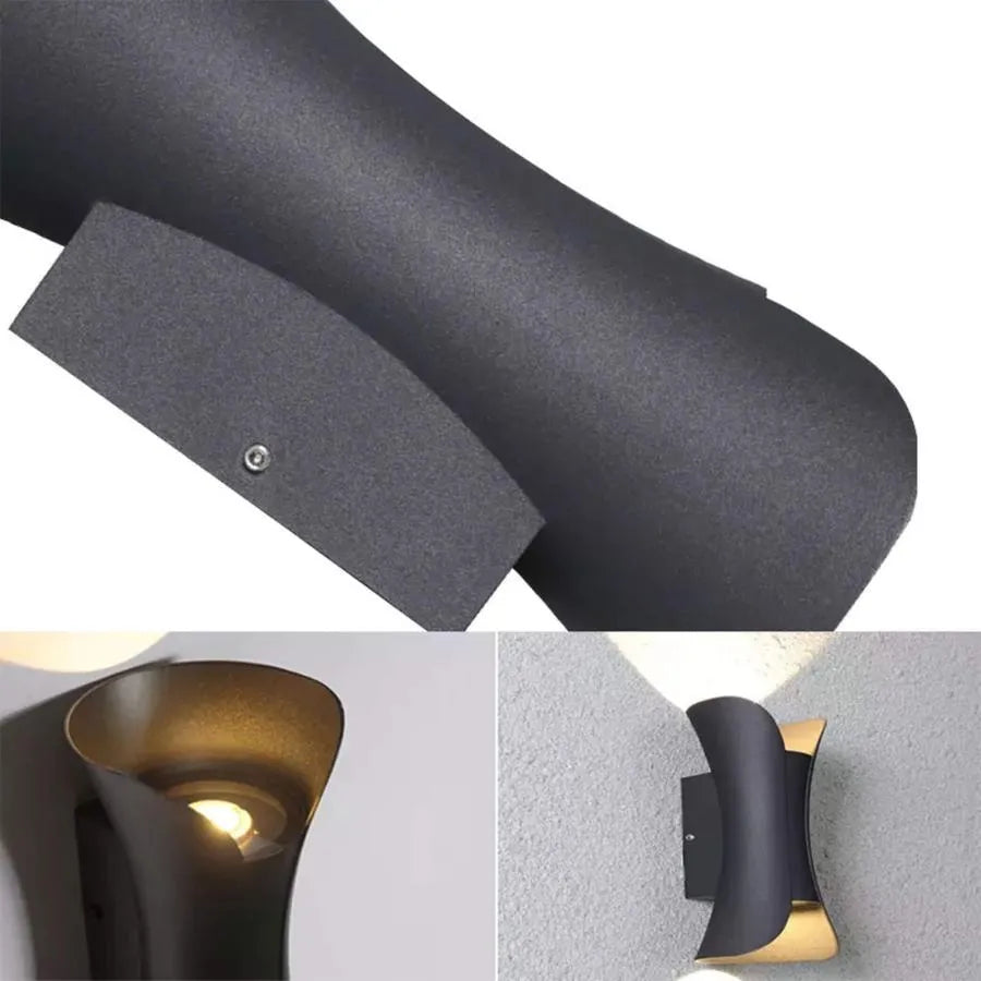 Applique d'extérieur LED Heba, 10W IP65, Métal, Noir