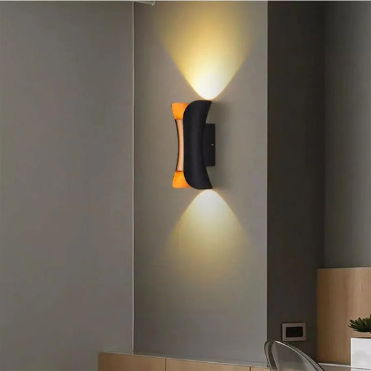 Applique d'extérieur LED Pauline 2, 10W, 20x10, 3000K, Métal, Noir et Or Appliques d'extérieur Default Title Alessandro Design