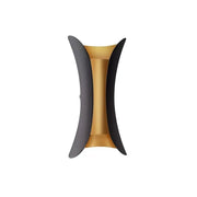 Applique d'extérieur LED Pauline, 10W, Métal, Noir et Or