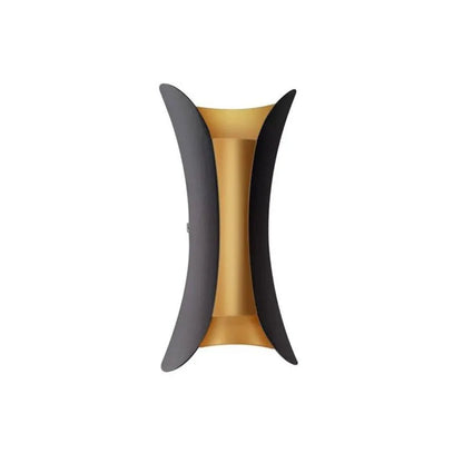 Applique d'extérieur LED Pauline, 10W, Métal, Noir et Or