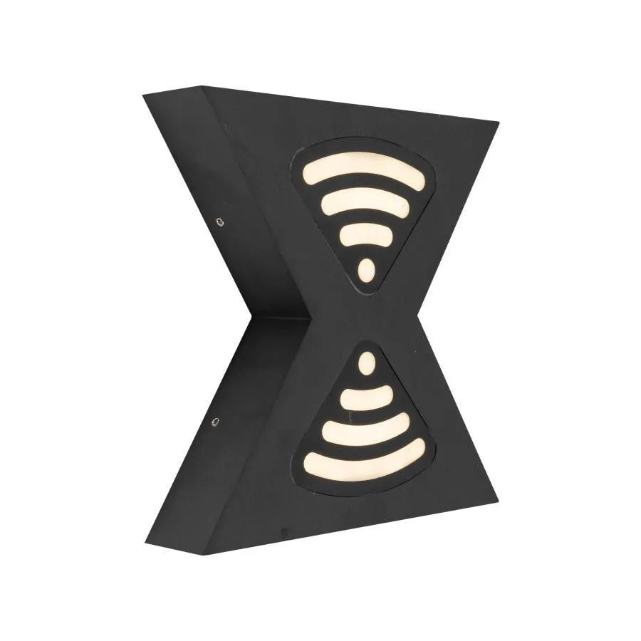 Applique murale LED d'extérieur Retelis, 12W, Métal, Noir