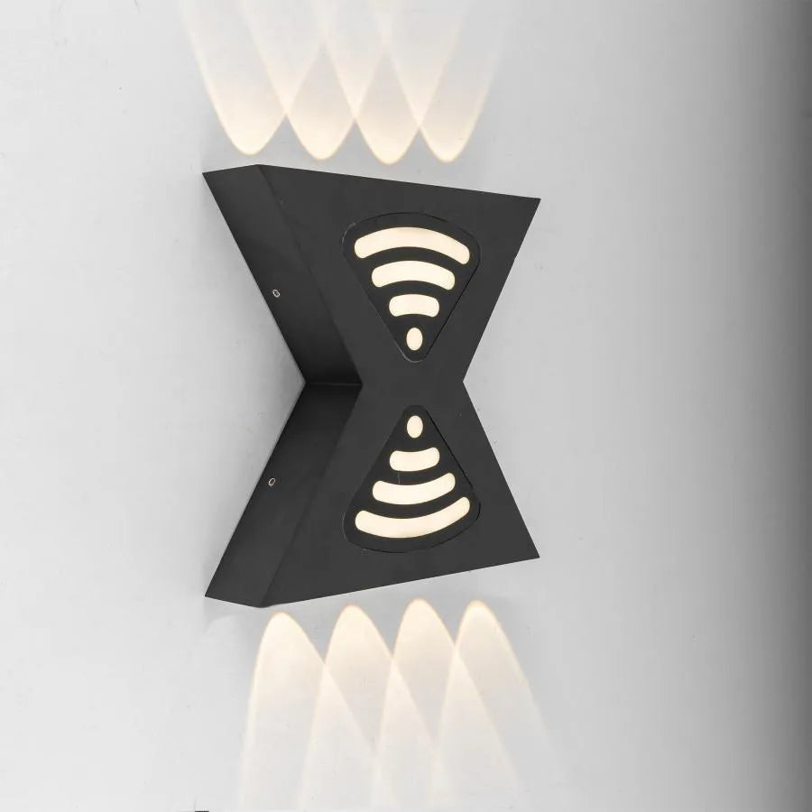 Applique murale LED d'extérieur Retelis, 12W, Métal, Noir