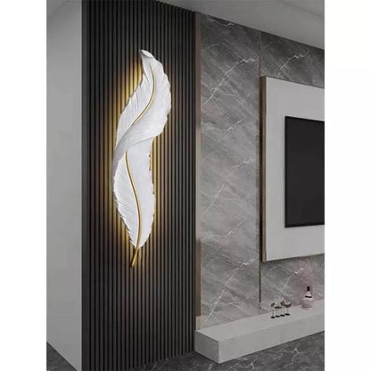Applique LED Esther, forme Pana, 36W, 87cm Blanc/Or