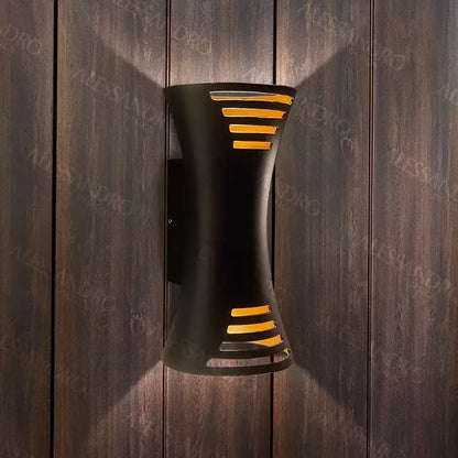 Applique murale LED d'extérieur Brycen 10W noir doré