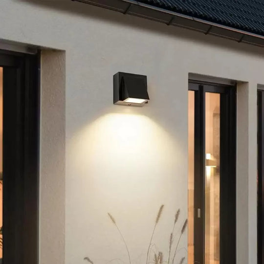 Applique extérieure LED Matthias 5W noire lumière chaude par défaut titre Alessandro Design