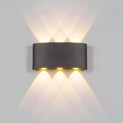 Applique LED Fantas Extérieure et Intérieure, 6 Sources x 1W, IP65, Métallique, Noir, 3000K