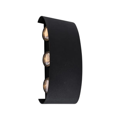 Applique LED Fantas Extérieure et Intérieure, 6 Sources x 1W, IP65, Métallique, Noir, 3000K