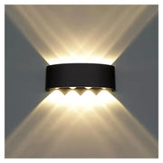 Applique LED Fantas Extérieure et Intérieure, 8 Sources x 1W, IP65, Métallique, Noir, 3000K