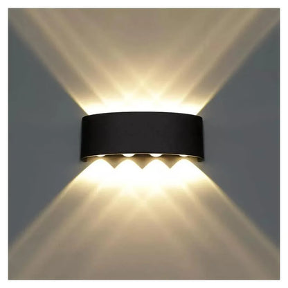 Applique LED Fantas Extérieure et Intérieure, 8 Sources x 1W, IP65, Métallique, Noir, 3000K
