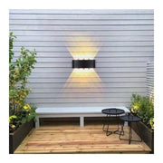 Applique LED Fantas Extérieure et Intérieure, 8 Sources x 1W, IP65, Métallique, Noir, 3000K