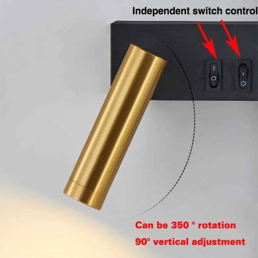 Lampe LED Glory 9W Noir Or