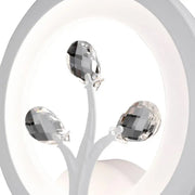 Applique murale LED DAISY, 13W, Lumière Froide/Chaude/Neutre, Blanc avec Cristal