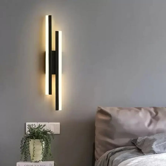 Applique LED Lyra, 18W, Acrylique, Noir Blanc