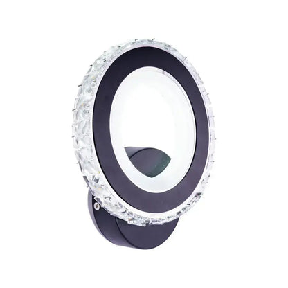 Applique LED NOVA Rotonda, 16W, Noir & Acier Inox, Lumière Chaude/Froide/Neutre