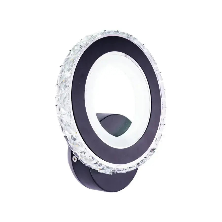 Applique LED NOVA Rotonda, 16W, Noir & Acier Inox, Lumière Chaude/Froide/Neutre