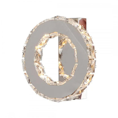 Lustre LED en cristal MAJORA 8W, Diamètre 20cm, Lumière Froide/Chaude/Neutre, Chrome Brillant