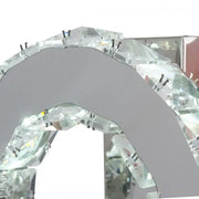 Lustre LED en cristal MAJORA 8W, Diamètre 20cm, Lumière Froide/Chaude/Neutre, Chrome Brillant