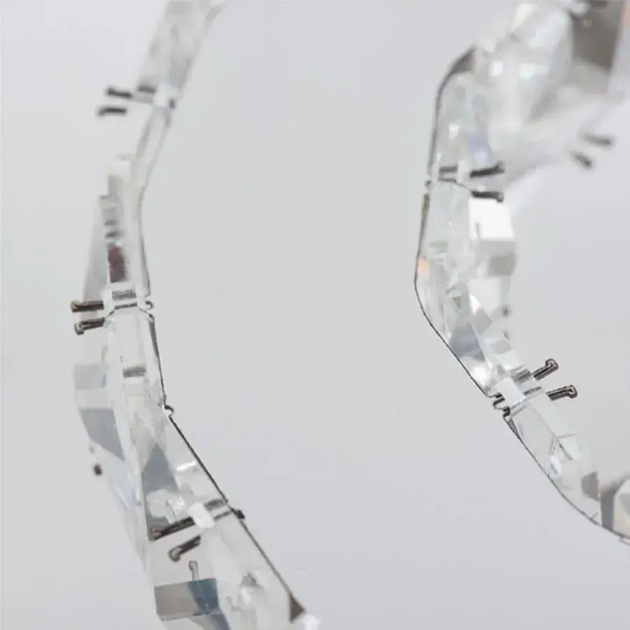 Lustre LED en cristal MAJORA 8W, Diamètre 20cm, Lumière Froide/Chaude/Neutre, Chrome Brillant