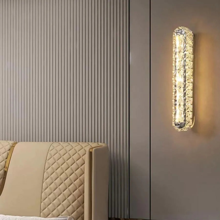 PRISCILA Applique LED, 5W, Cristal, Chrome Brillant, Lumière Chaude/Froide/Neutre