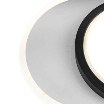 Applique LED SMALON 27W, 2 Cercles, Lumière Froid/Chaud/Neutre, Noir Blanc