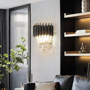 VERSAILLES Lustre Piccolo en Cristal, 2xE14, Noir