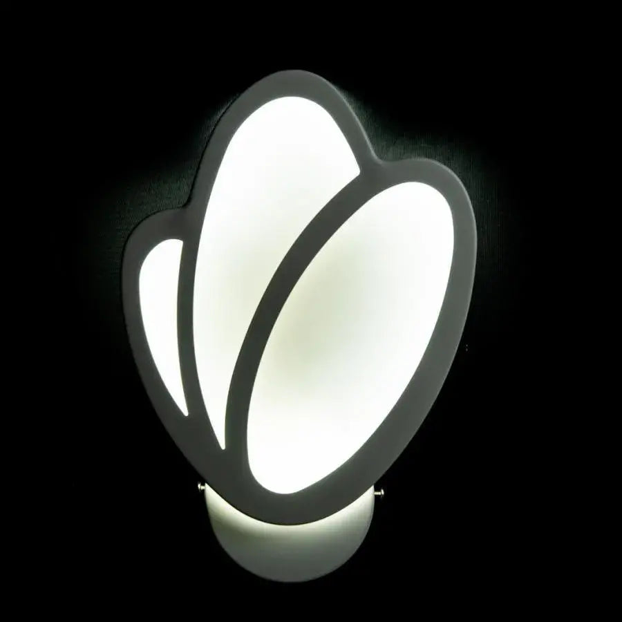 Applique LED Tulip 16W, Lumière Froide/Chaude/Neutre 3000K/4000K/6000K, Blanc, Métal et Acrylique