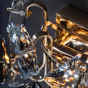 Lampe Yasmina 2*E14, Métal et Cristal, Argent