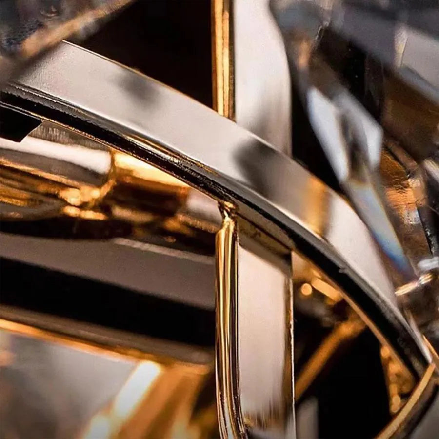 Lampe Yasmina 2*E14, Métal et Cristal, Argent