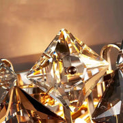 Lampe Yasmina 2*E14, Métal et Cristal, Argent