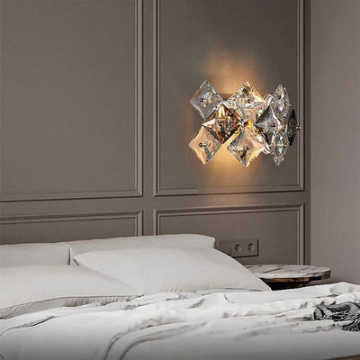 Lampe Zarina 2*E14, Métal et Cristal, Or