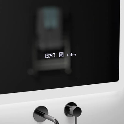 Miroir LED rectangulaire, 60x80cm, capteur ELANCEE MotionGlow Marcello, système anti-buée, horloge et thermomètre, intensité variable