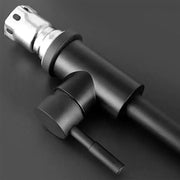 Robinet d'évier avec bec rotatif, noir, acier inoxydable SUS304, LY008C