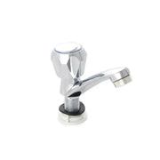 Robinet de salle de bain avec montage sur lavabo, eau froide, monocommande, chrome brillant