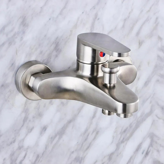 Robinet de salle de bain, acier inoxydable SUS304, satiné, robinets et colonnes de douche LY007 Titre par défaut Alessandro Design