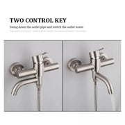 Robinet de salle de bain, Acier inoxydable SUS304, Finition satinée, N/LY0C1