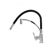 Robinet de cuisine, sanitaire en laiton, noir avec chrome, WZX/2019