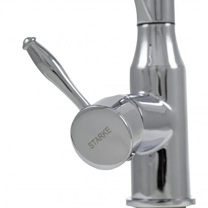 Robinet de cuisine, sanitaire en laiton, noir avec chrome, WZX/2019