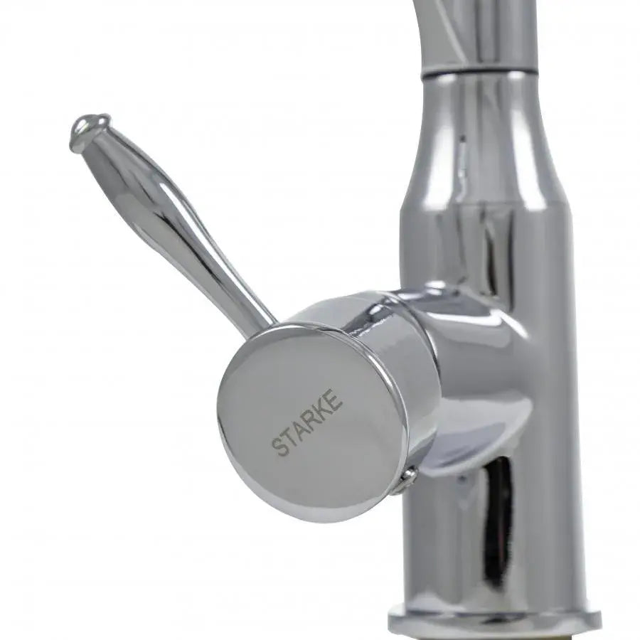 Robinet de cuisine, sanitaire en laiton, noir avec chrome, WZX/2019