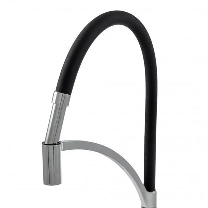 Robinet de cuisine, sanitaire en laiton, noir avec chrome, WZX/2019