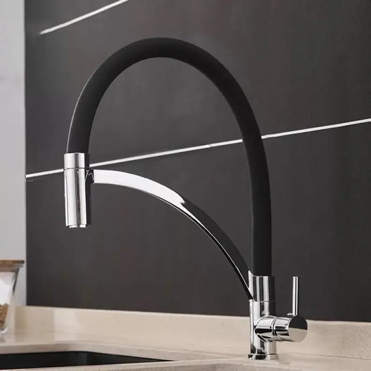 Robinet de cuisine, sanitaire en laiton, noir, WZX/2018 robinets de cuisine titre par défaut Alessandro Design