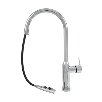 Robinet de Cuisine avec Douche Extractible Laiton Sanitaire Argent CF/1035/C
