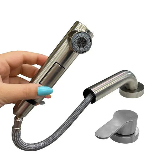 Robinet de cuisine avec douche extractible en acier inoxydable argenté YSQ/106 robinets de cuisine titre par défaut Alessandro Design