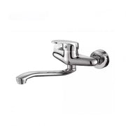 Robinet de cuisine mural avec bec rotatif, alliage, chrome, PM018