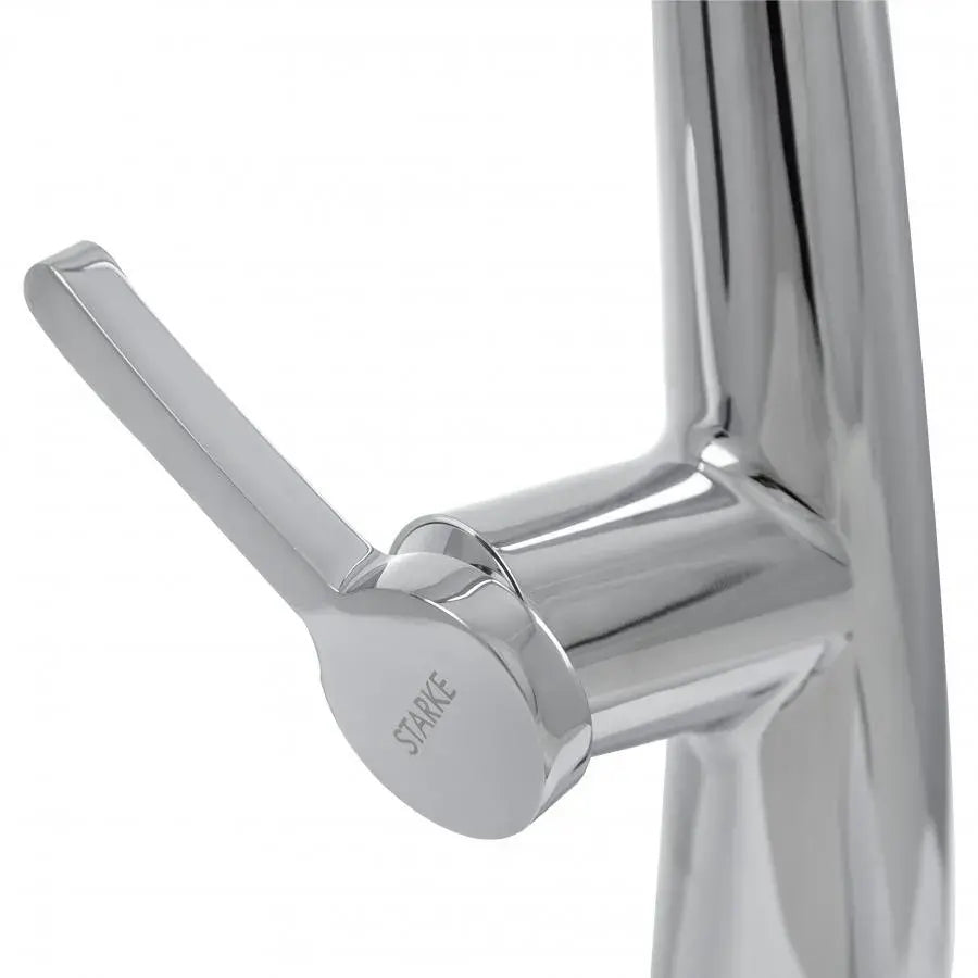 Robinet de Cuisine avec Douche Extractible, Sanitaire en Laiton, Chrome, W059