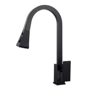 Robinet de cuisine avec douche extractible, sanitaire en laiton, noir, OD/2040