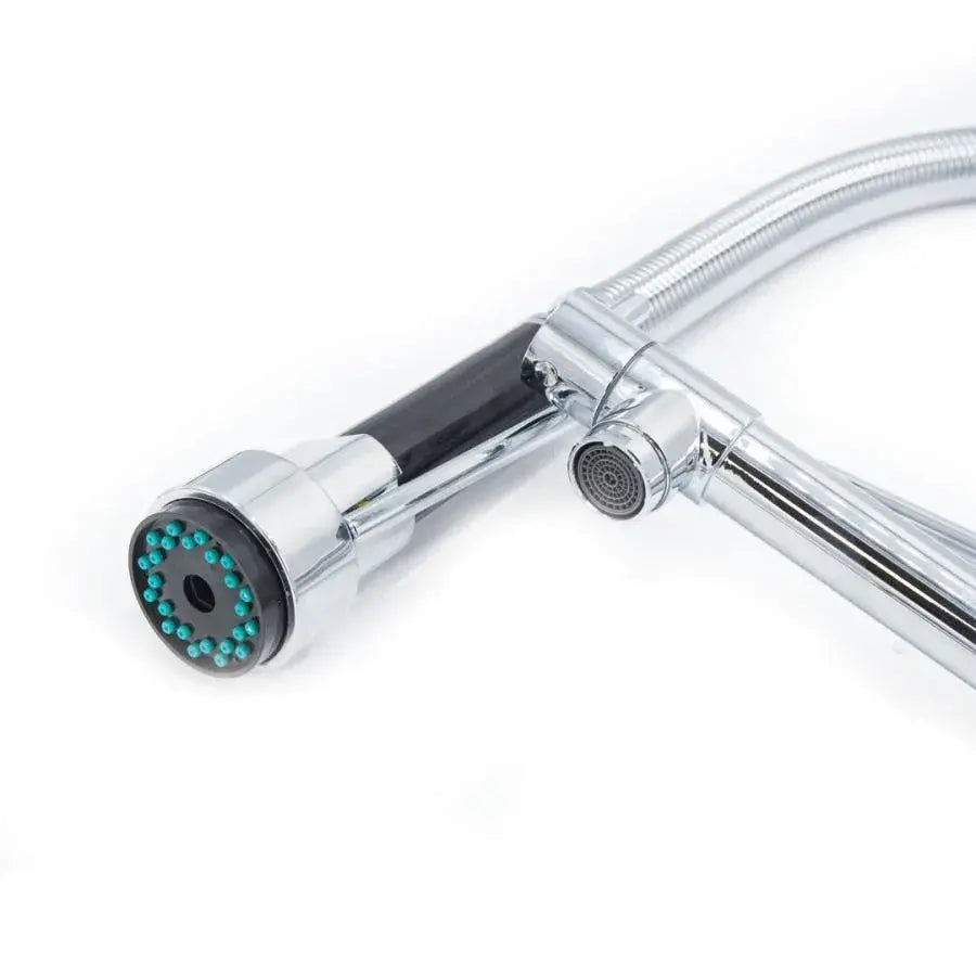 Robinet de cuisine avec douche extractible, acier inoxydable et laiton chromé, YD/301