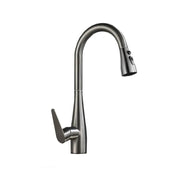 Robinet de cuisine avec douche extractible en acier inoxydable gris ZY1010