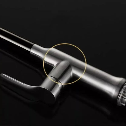 Robinet de cuisine avec douche extractible, acier inoxydable SUS304, satiné, CF023